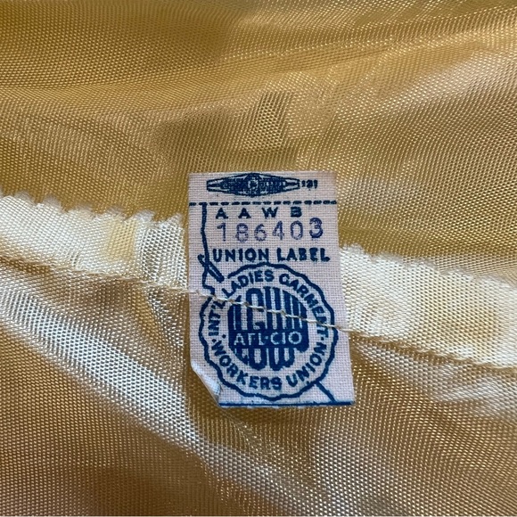 Vintage Pale Yellow Fit & Flare Spring Cocktail Union Made Dress Size 6 EUC - Picture 11 of 14